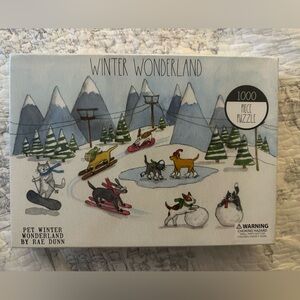 Rae Dunn Pet Winter Wonderland 1000 piece puzzle